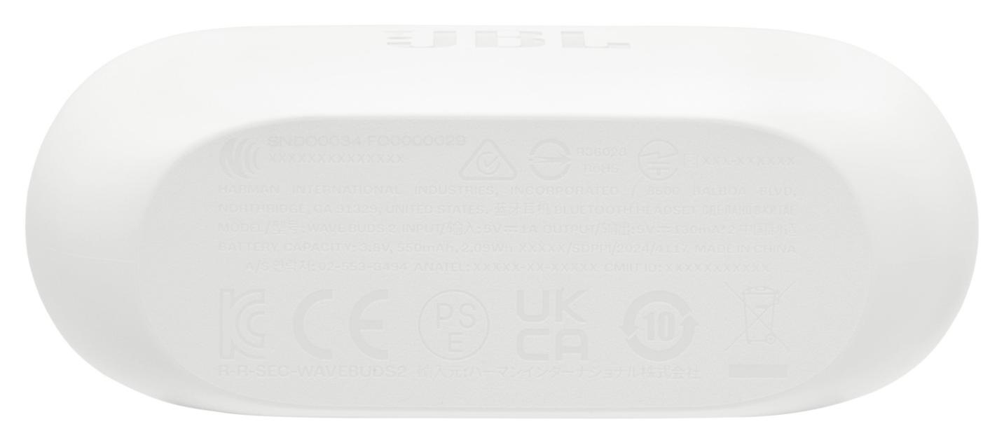 Bluetooth-гарнітура JBL Wave Buds 2 White (JBLWBUDS2WHT) | ARAGO