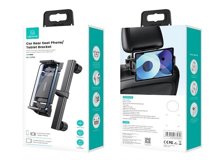 Тримач автомобільний Usams US-ZJ068 Black (ZJ68ZJ01) | ARAGO