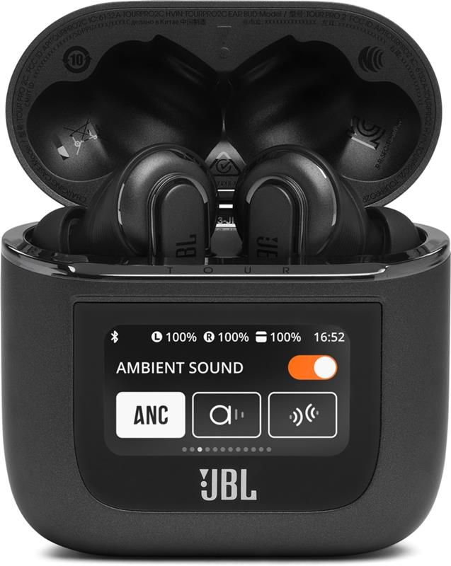 Bluetooth-гарнітура JBL Tour Pro 2 Black (JBLTOURPRO2BLK) | ARAGO