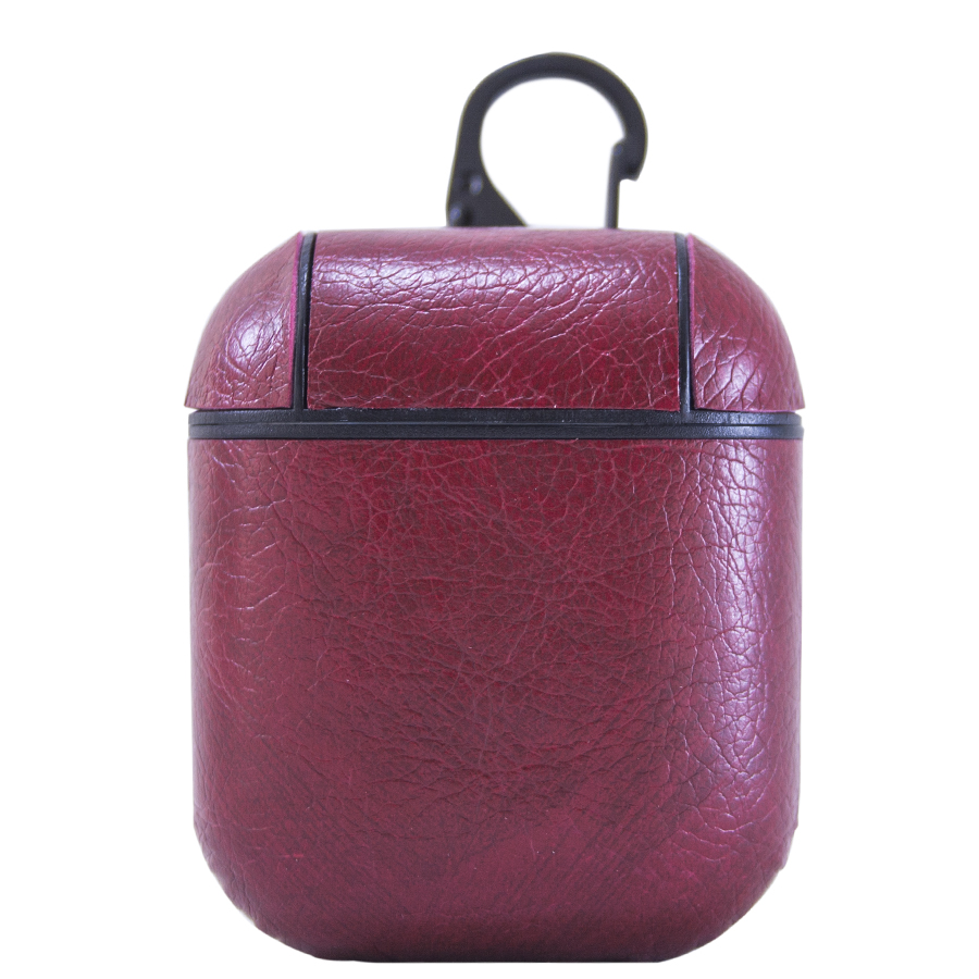 Чехол для Airpods/Airpods2 LEATHER бордовый | ARAGO