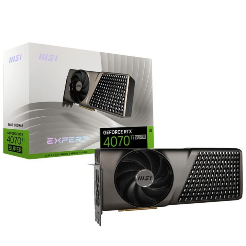 Відеокарта GF RTX 4070 Ti Super 16GB GDDR6X Expert MSI (GeForce RTX 4070 Ti SUPER 16G EXPERT) | ARAGO