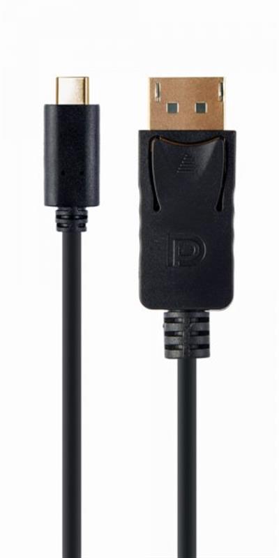 Кабель Cablexpert USB Type-C - DisplayPort (M/M), 2 м, чорний (A-CM-DPM-01) | ARAGO