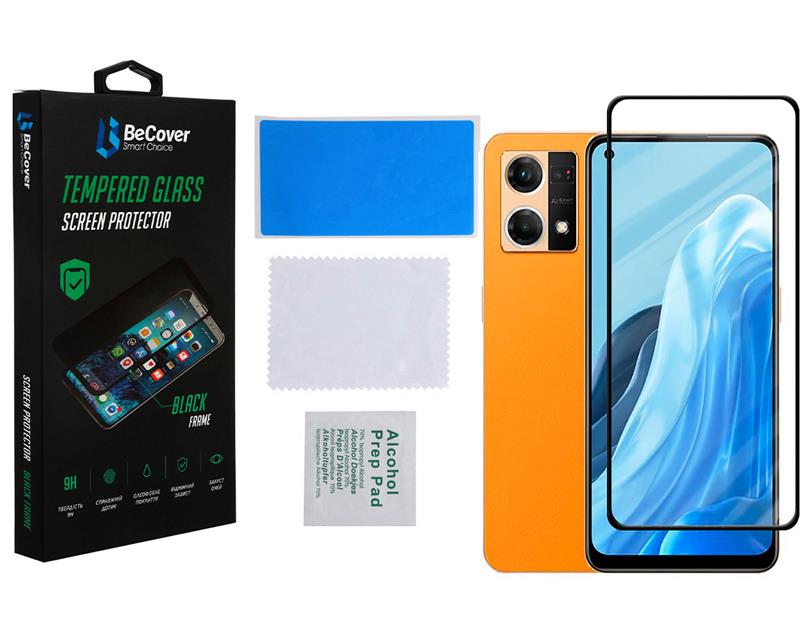 Захисне скло BeCover для Oppo Reno7 Black (707605) | ARAGO