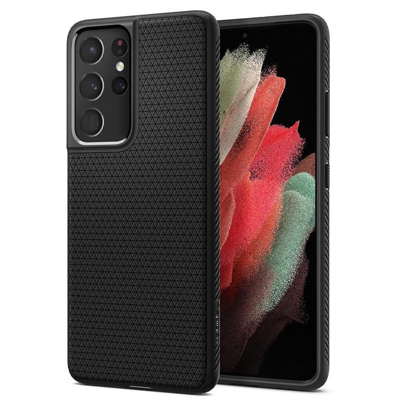 Чeхол-накладка Spigen Liquid Air для Samsung Galaxy S21 Ultra SM-G998 Matte Black (ACS02350) | ARAGO