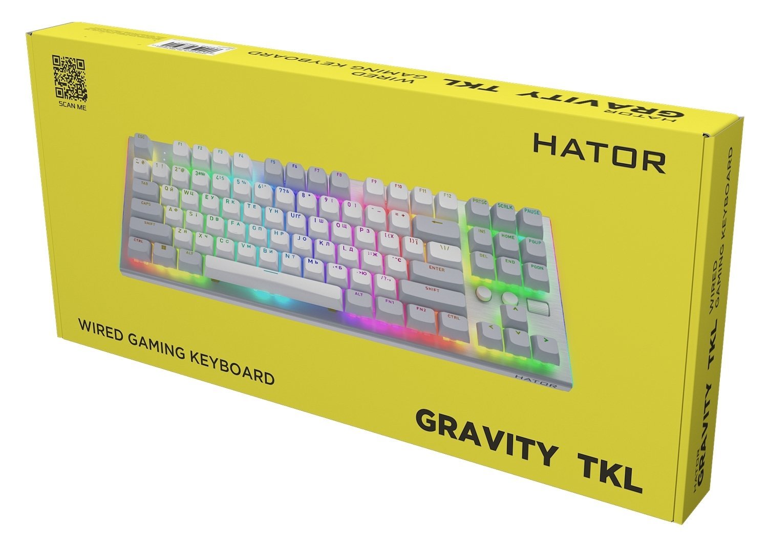 Клавіатура Hator Gravity TKL Orange White (HTK561UA) | ARAGO