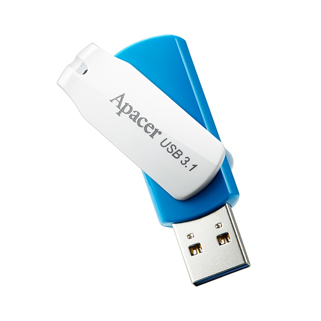 Флеш-накопичувач USB3.1 32GB Apacer AH357 Blue/White (AP32GAH357U-1) | ARAGO