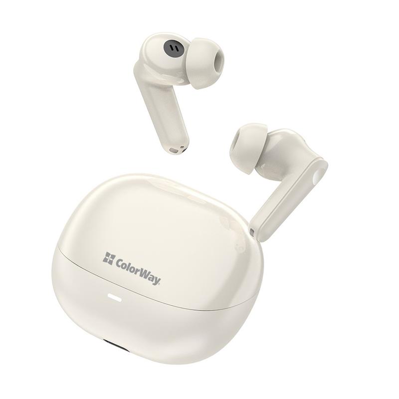 Bluetooth-гарнітура СolorWay Slim TWS-1 Earbuds Long Life Beige (CW-TWS1BE) | ARAGO