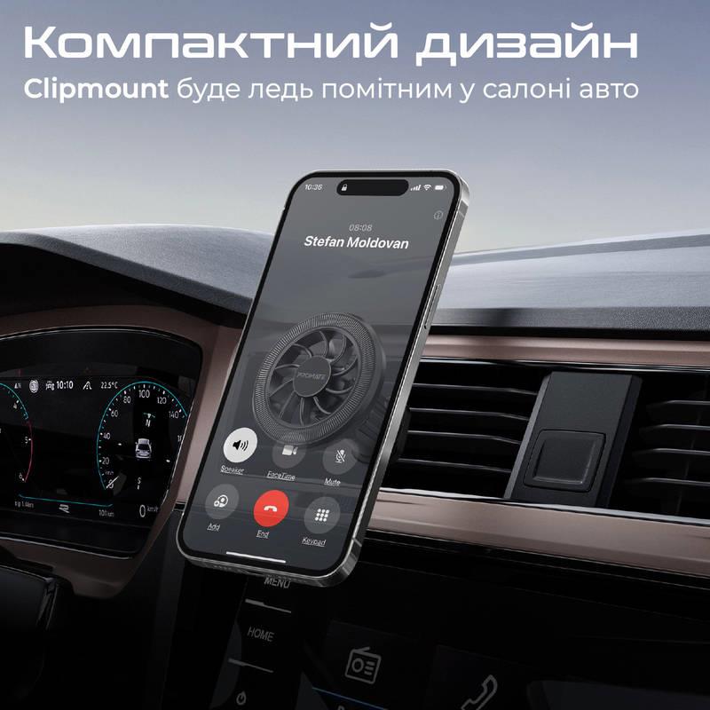 Тримач автомобільний Promate Clipmount Black | ARAGO