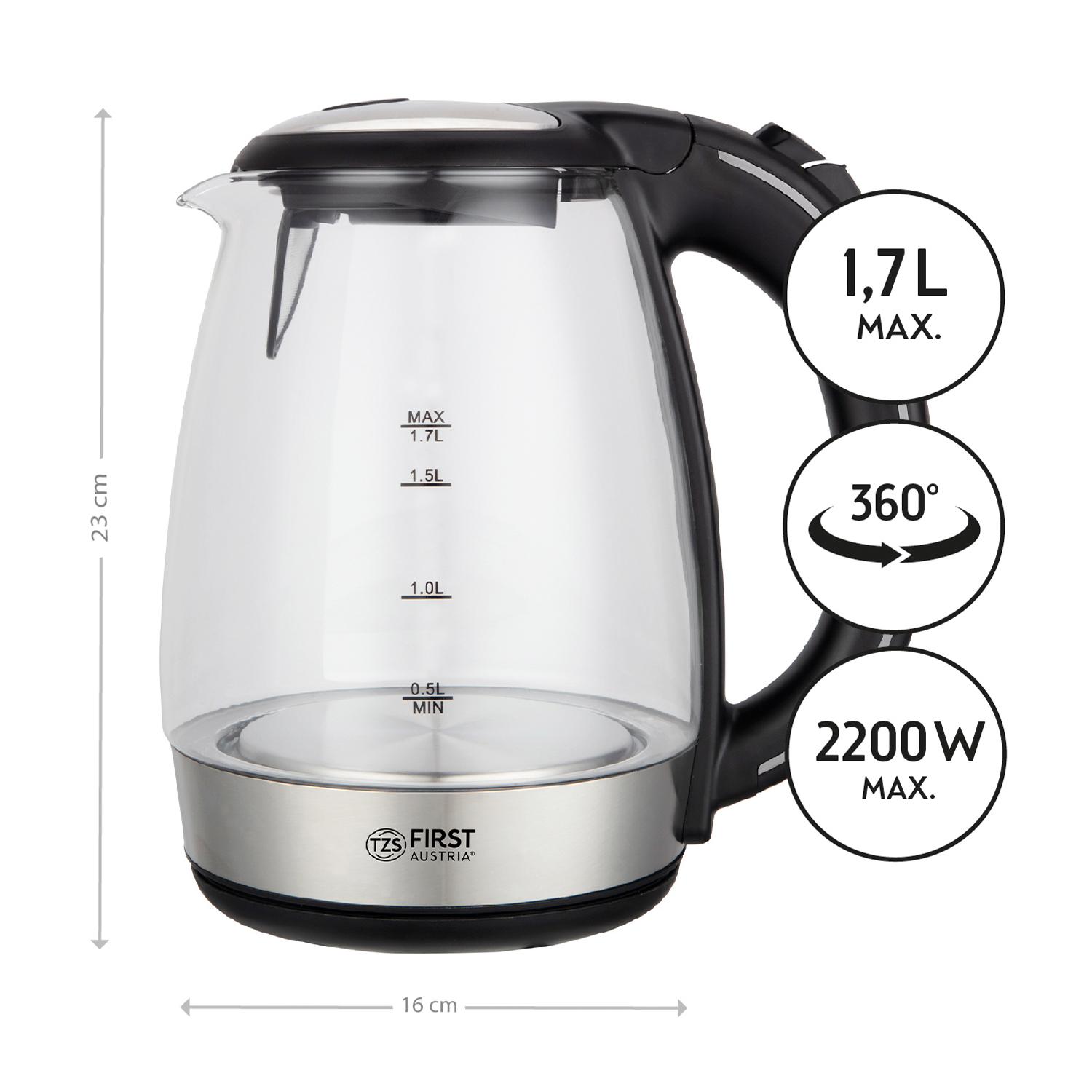 картинка Електрочайник First FA-5404-2-BA от магазина Компания+