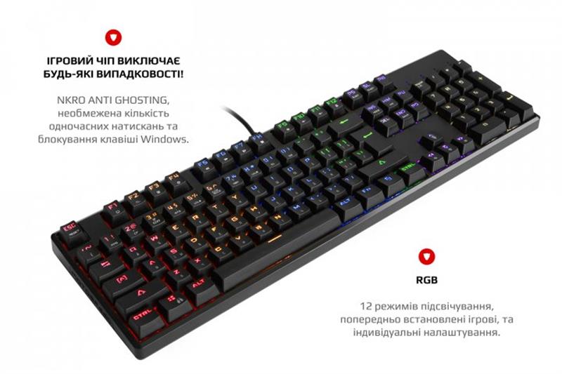 Клавіатура Motospeed CK107 Outemu Red RGB Black (mtk96mr) | ARAGO