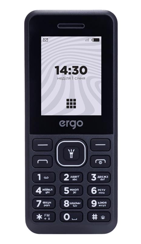 Мобильный телефон Ergo B181 Dual Sim Black | ARAGO