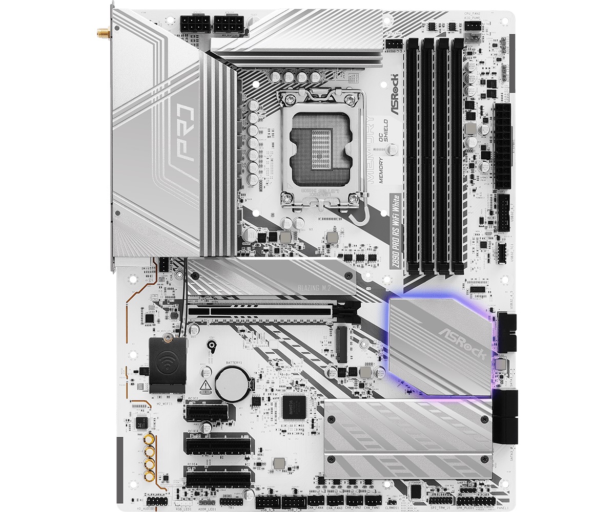 Материнська плата ASRock Z890 Pro RS WiFi White Socket 1851 | ARAGO