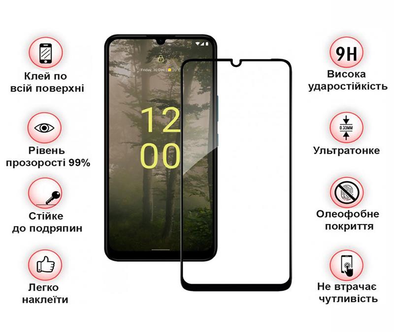 Захисне скло BeCover для Nokia C31 Black (708546) | ARAGO