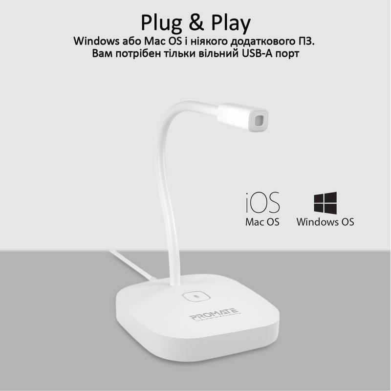 Мікрофон Promate ProMic-1 White | ARAGO