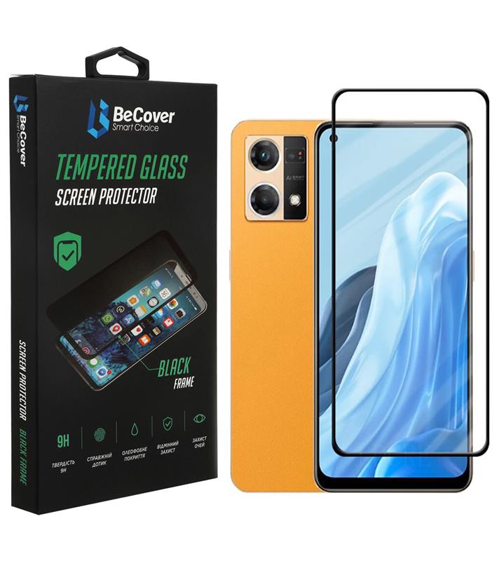 Захисне скло BeCover для Oppo Reno7 Black (707605) | ARAGO