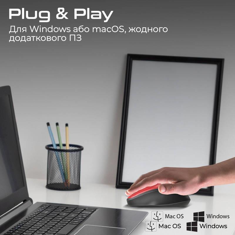 Миша бездротова Promate UniGlide Red | ARAGO