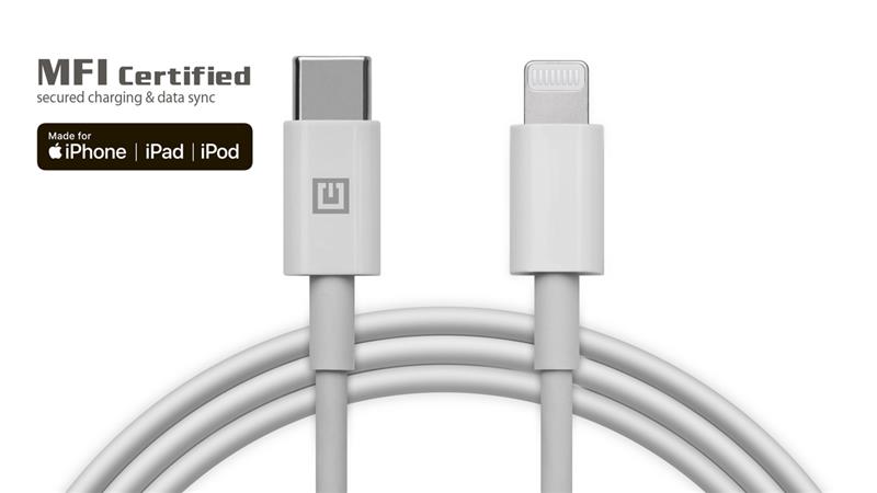 Кабель REAL-EL USB Type-C - Lightning (M/M), 1 м, White (EL123500057) | ARAGO