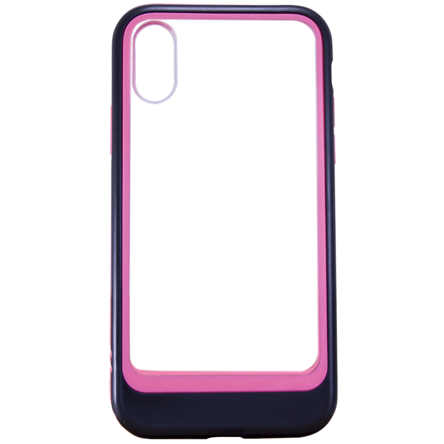 Силикон STATEMENT CASE iPhone XS Max розовый/черный | ARAGO