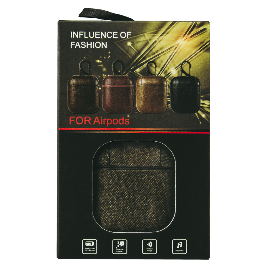 Чехол для Airpods/Airpods2 TEXTILE коричневый | ARAGO