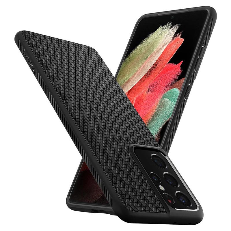 Чeхол-накладка Spigen Liquid Air для Samsung Galaxy S21 Ultra SM-G998 Matte Black (ACS02350) | ARAGO