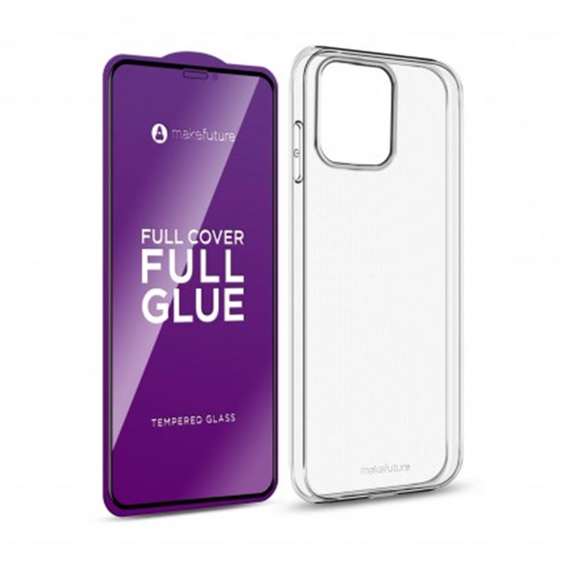 Чехол-накладка MakeFuture Air для Apple iPhone 12 Clear (MSFA-AI12) + стекло | ARAGO