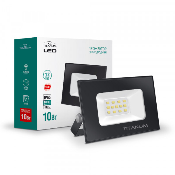 картинка LED прожектор TITANUM TLF106 10W 6000K от магазина Компания+