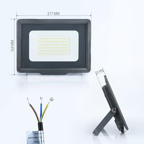 картинка LED прожектор Biom, 50W, 4500Lm, 6200K от магазина Компания+
