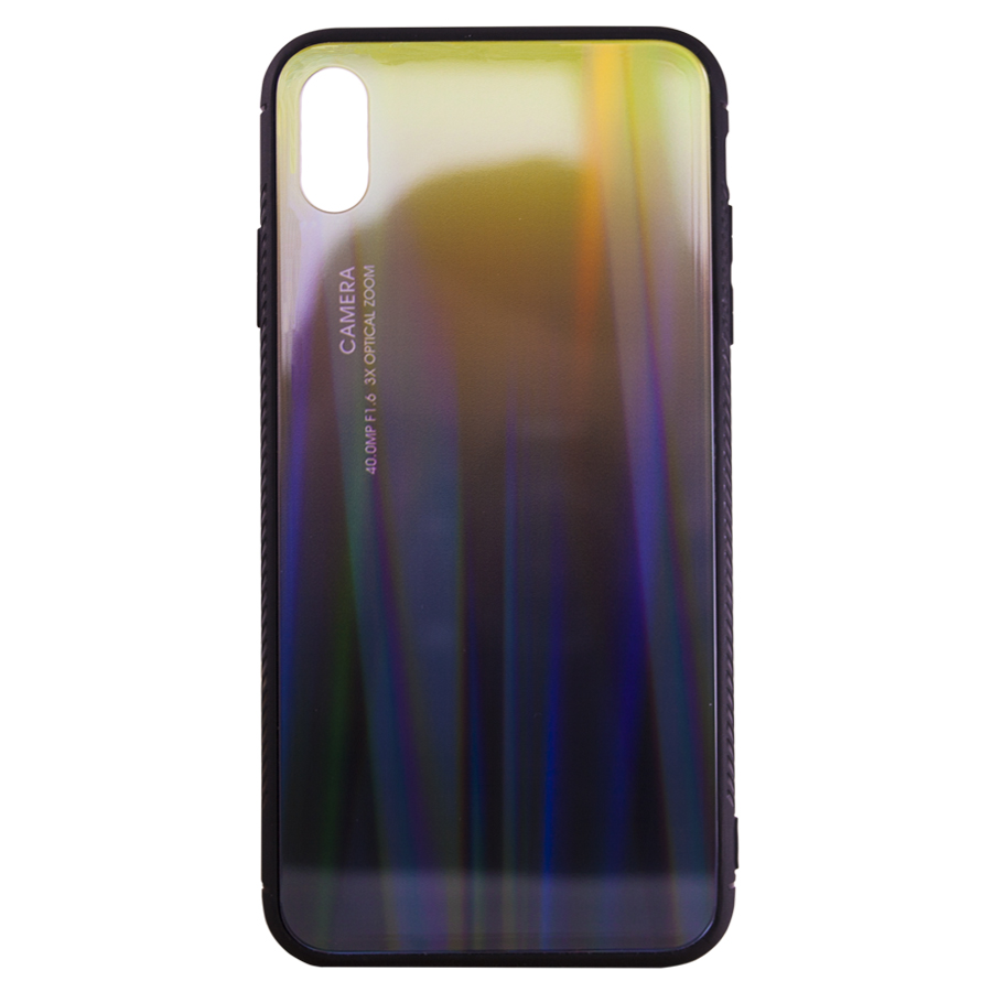Силикон GRADIENT GLASS iPhone XS Max желтый/черный | ARAGO