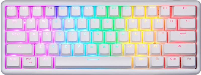 Клавіатура бездротова Motospeed SK66 Gateron Blue Hot Swap White (mtsk66wmb) | ARAGO