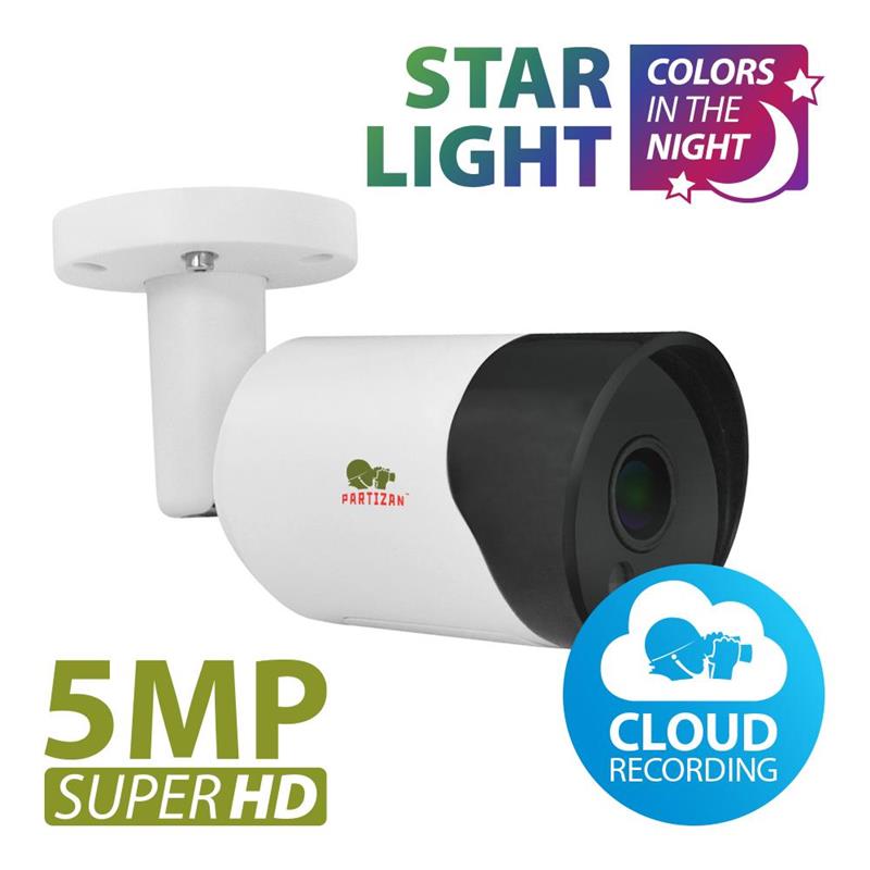 картинка IP камера Partizan IPO-5SP Starlight 1.0 Cloud от магазина Компания+