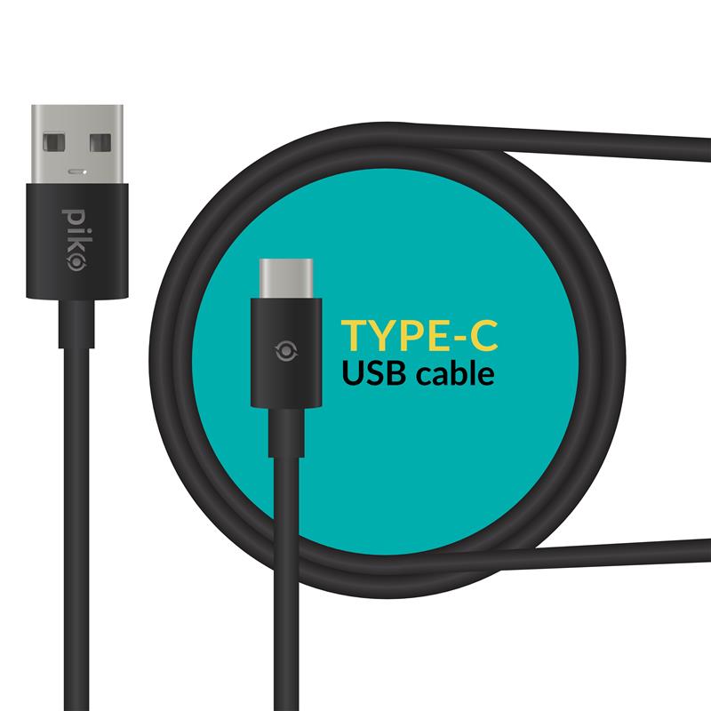 Кабель Piko CB-UT11 USB - USB Type-C (M/M), 1.2 м, Black (1283126489174) | ARAGO
