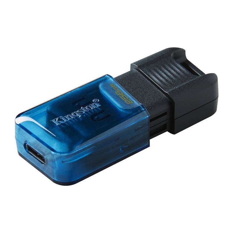Флеш-накопичувач USB3.2 256GB Type-C Kingston DataTraveler 80 M Blue/Black (DT80M/256GB) | ARAGO