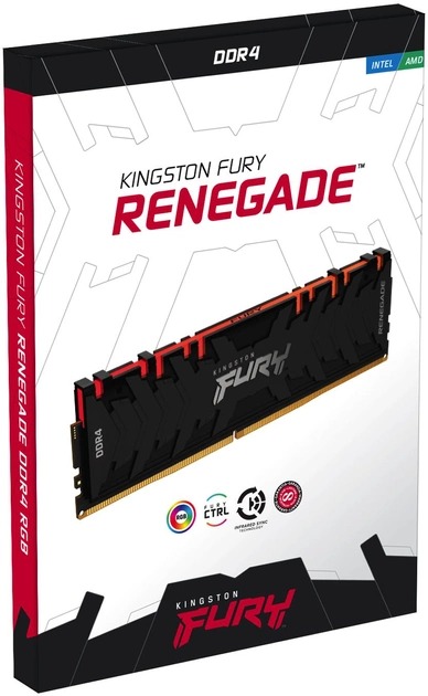Модуль пам`яті DDR4 8GB/3200 Kingston Fury Renegade RGB (KF432C16RBA/8) | ARAGO