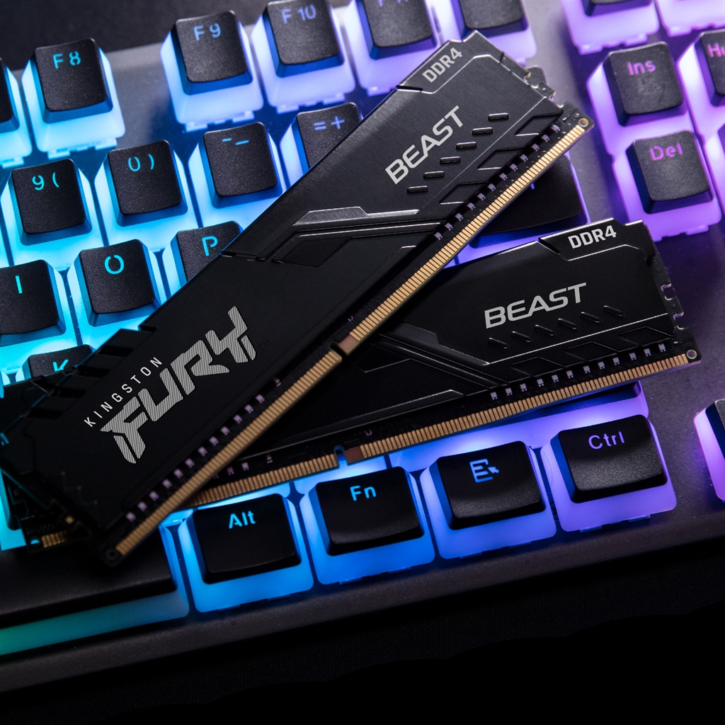 Модуль пам`ятi DDR4 4x16GB/3200 Kingston Fury Beast Black (KF432C16BBK4/64) | ARAGO