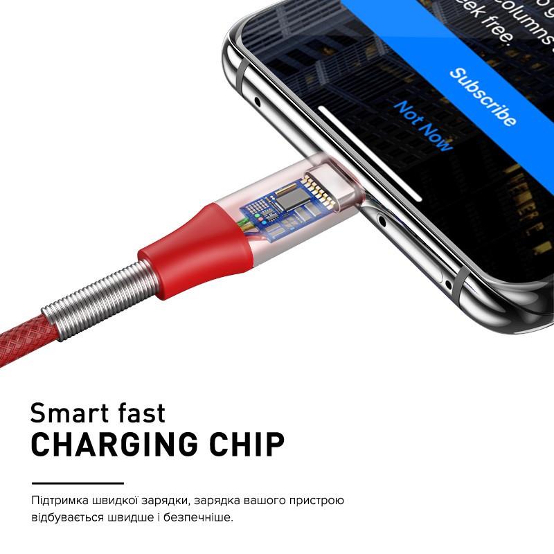 Кабель Luxe Cube Armored USB - Lightning (M/M), 1 м, червоний (8886668686099) | ARAGO