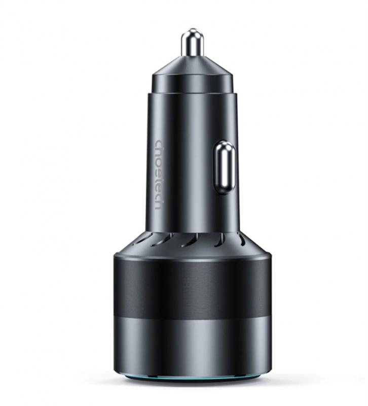 Автомобільний зарядний пристрій Choetech (1USB Type C 63W; 1USB 18W) PD3.0 QC3.0 Black (TC0010) | ARAGO