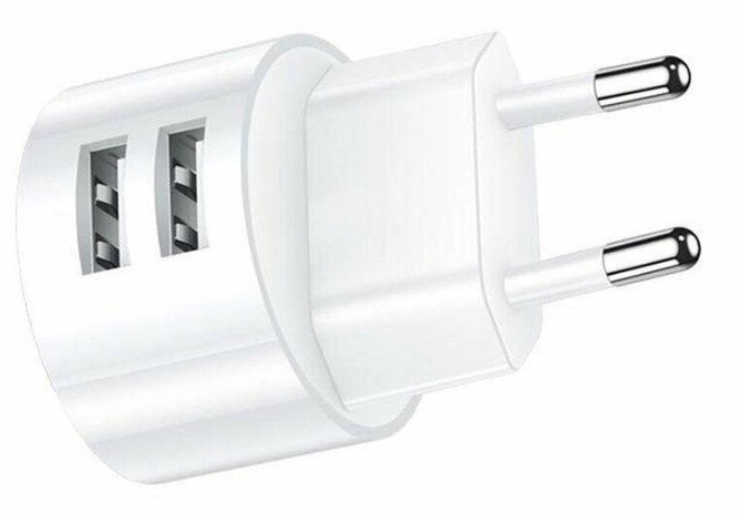 Мережевий зарядний пристрій Usams T20 (2USB, 2.1А) White (CC80TC01) | ARAGO