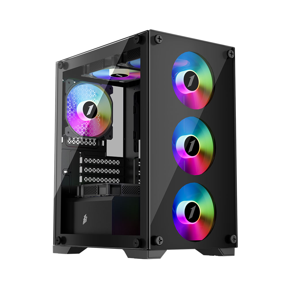 Корпус 1stPlayer X2-M-4F2(AP) Black без БЖ | ARAGO