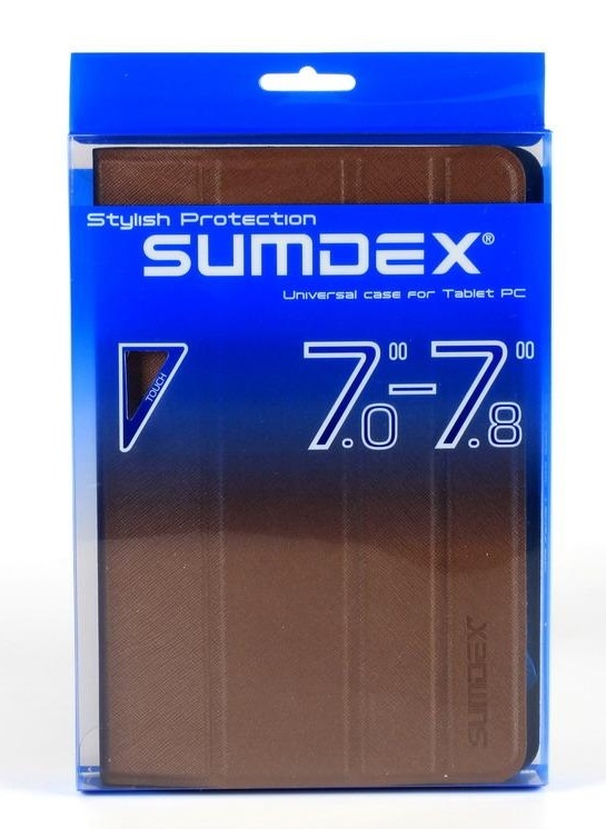 Чохол-книжка Sumdex універсальний 7" Brown (TCC-700BR) | ARAGO