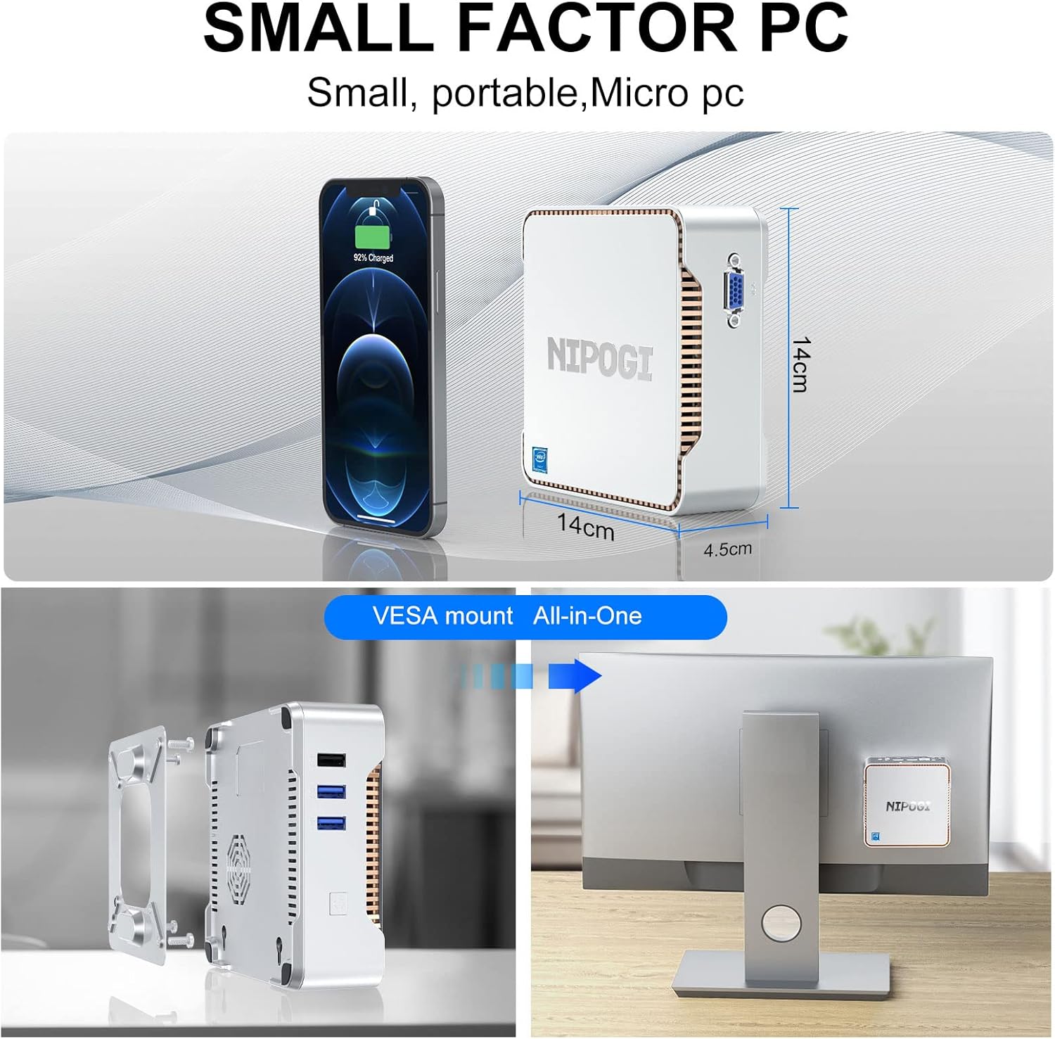 Неттоп NiPoGi GK3V (665878522049) | ARAGO