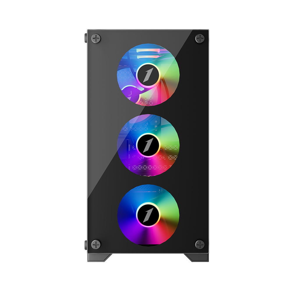 Корпус 1stPlayer X2-M-4F2(AP) Black без БЖ | ARAGO