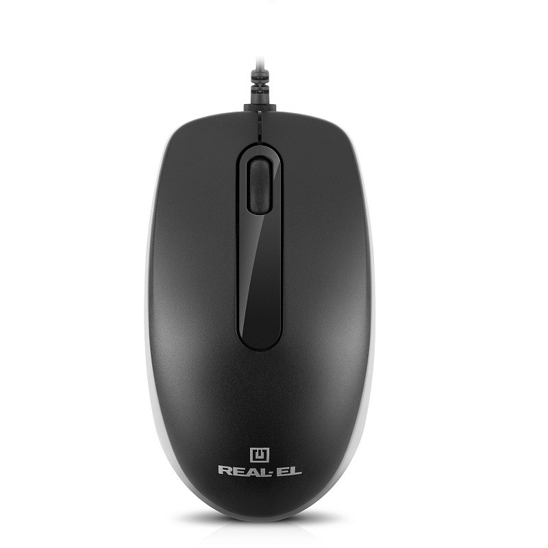 Миша REAL-EL RM-215 Black (EL123200037) | ARAGO