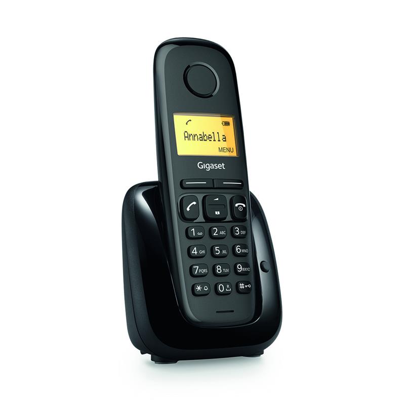 Радiотелефон DECT Gigaset A180 Black (S30852-H2807-R601) | ARAGO