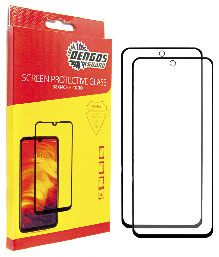 Захисне скло Dengos для Samsung Galaxy A35 5G SM-A356 Black Full Glue (DG-TG2P-13) 2шт | ARAGO