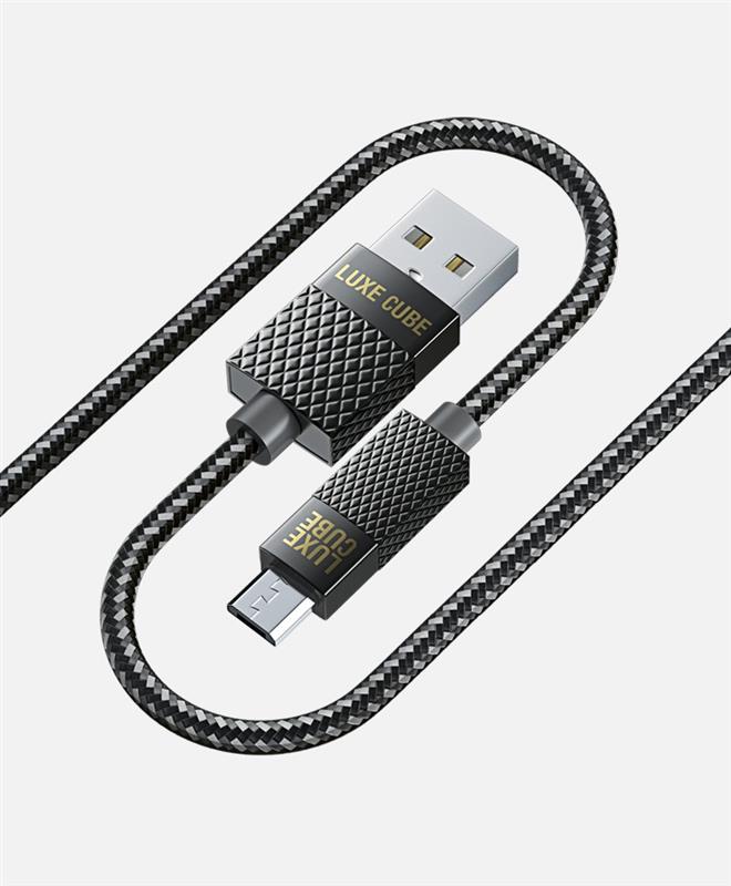 Кабель Luxe Cube Premium USB - micro USB (M/M), 1 м, сірий (8886668686167) | ARAGO