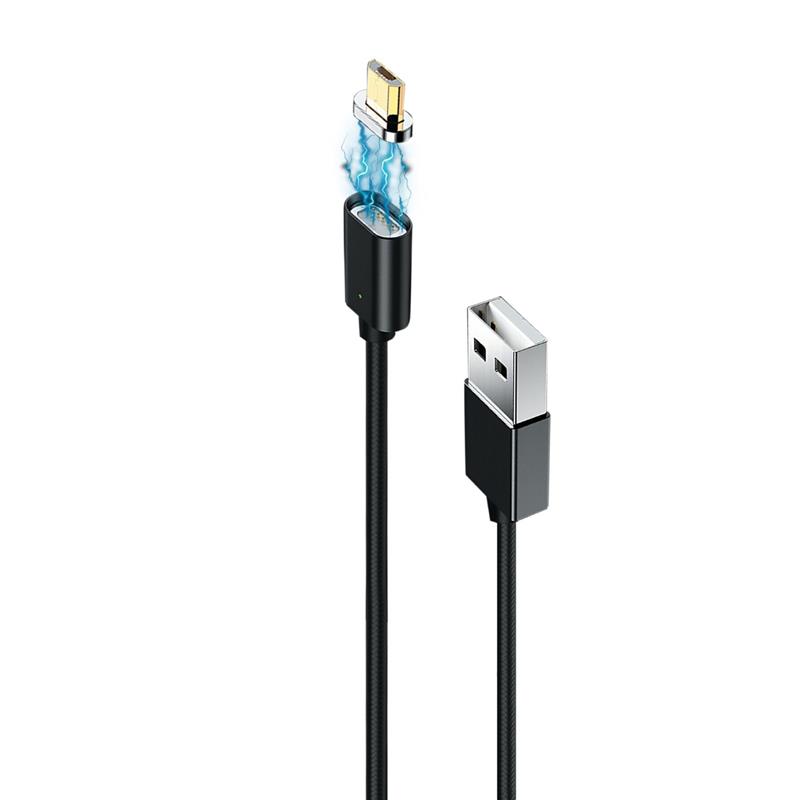 Кабель Grand-X USB - micro USB (M/M), магнитный, 1 м, Black (MG-01M) | ARAGO