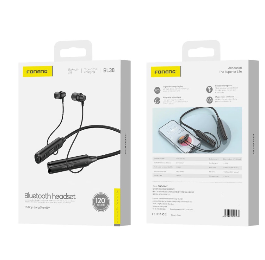 Bluetooth-гарнітура Foneng Neckband Sport (BL38) | ARAGO