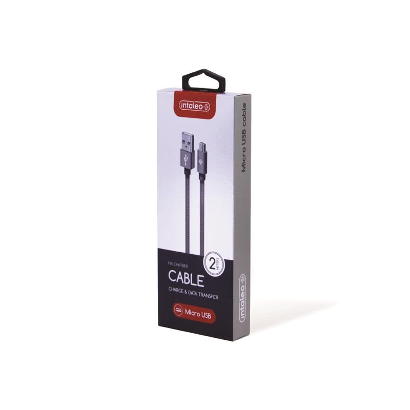 Кабель Intaleo CBGNYM2 USB - micro USB (M/M), 2 м, Grey (1283126477683) | ARAGO