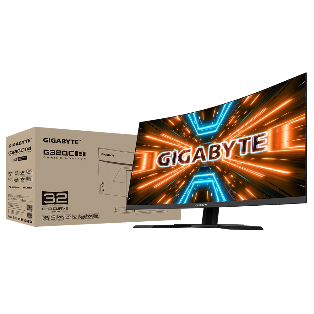 Gigabyte Gaming 31.5" G32QC-A VA Black Curved 165Hz | ARAGO