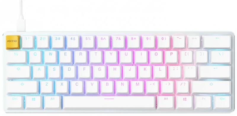 Клавиатура Glorious GMMK Compact (GLO-GMMK-COM-BRN-W) White USB | ARAGO
